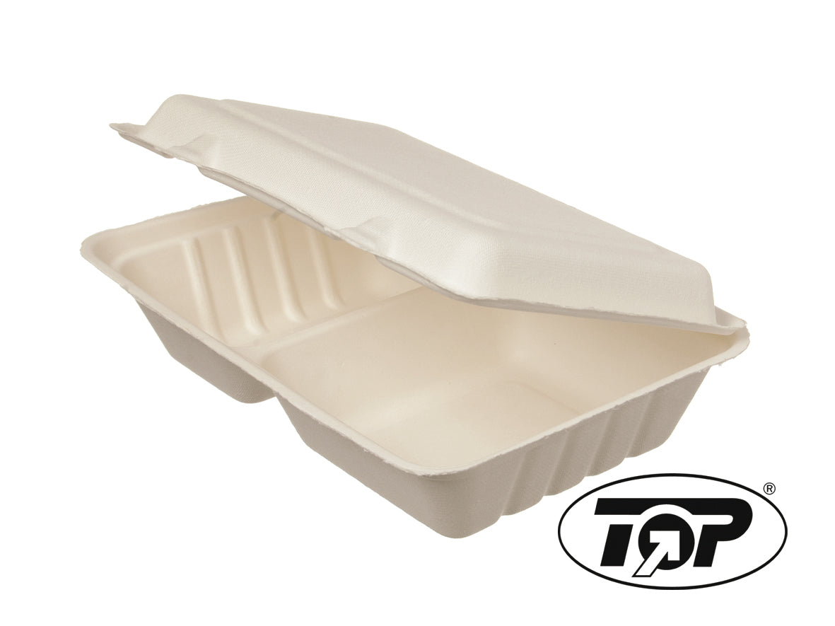 Gude 250x WH-LUNCHBOX 2-GET. BAGASSE        205724