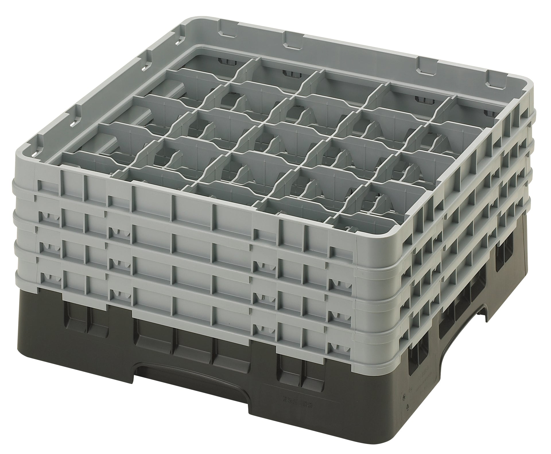 Cambro Camrack® 25-Fächer - Spülkorb mit 4 Extender 500 x 500 x 267 mm, 1 Stück im Karton - 25S800110