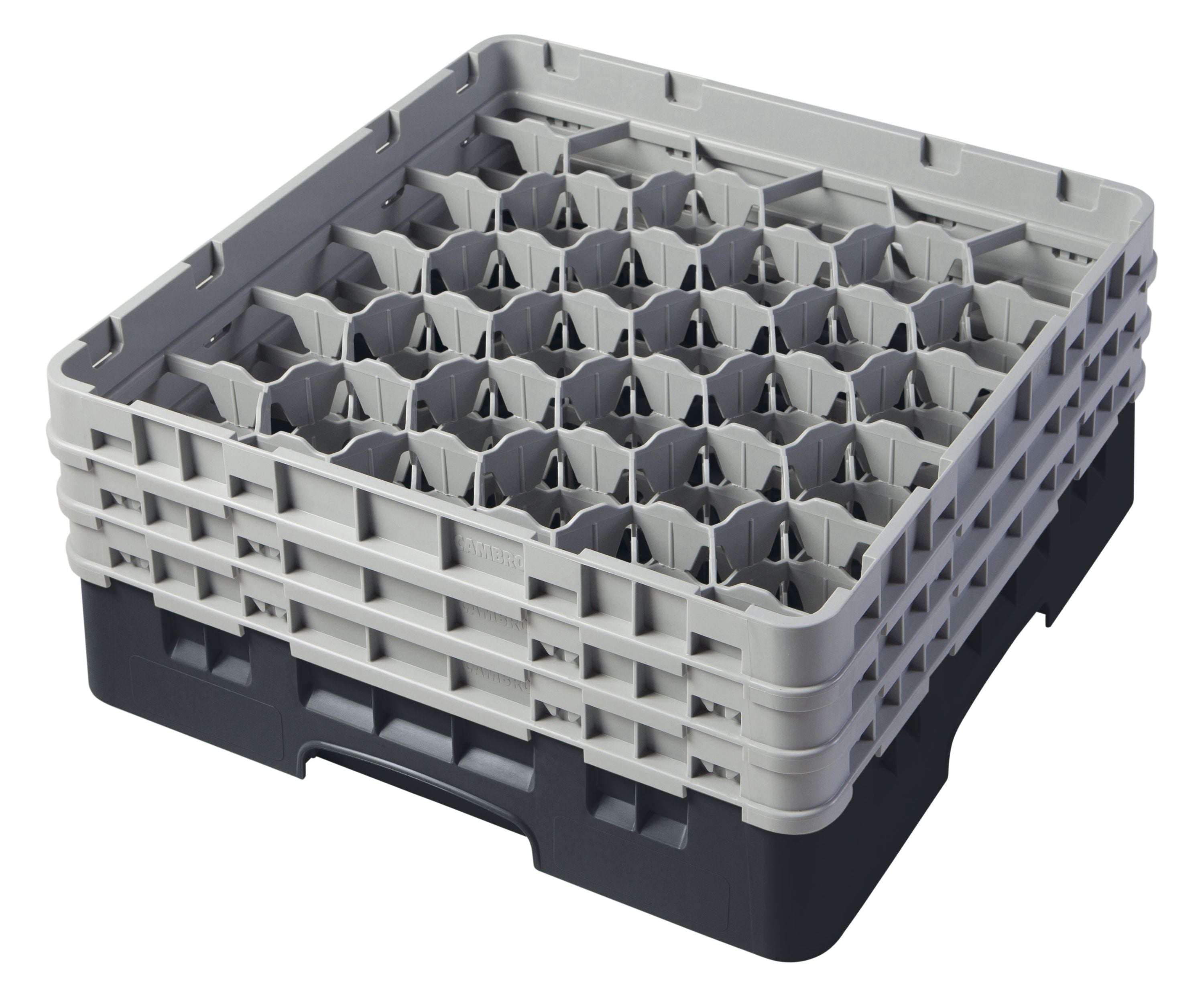 Cambro Camrack® 30-Fächer - Spülkorb mit 3 Extender 500 x 500 x 225 mm, 1 Stück im Karton - 30S638110