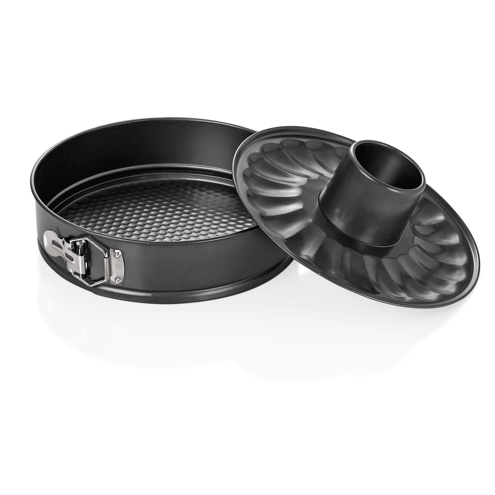 WAS Germany Springform (Mit Antihaftbeschichtung), Stahl, Schwarz, Durchmesser: 25cm, Höhe: 6,5cm (3122250)