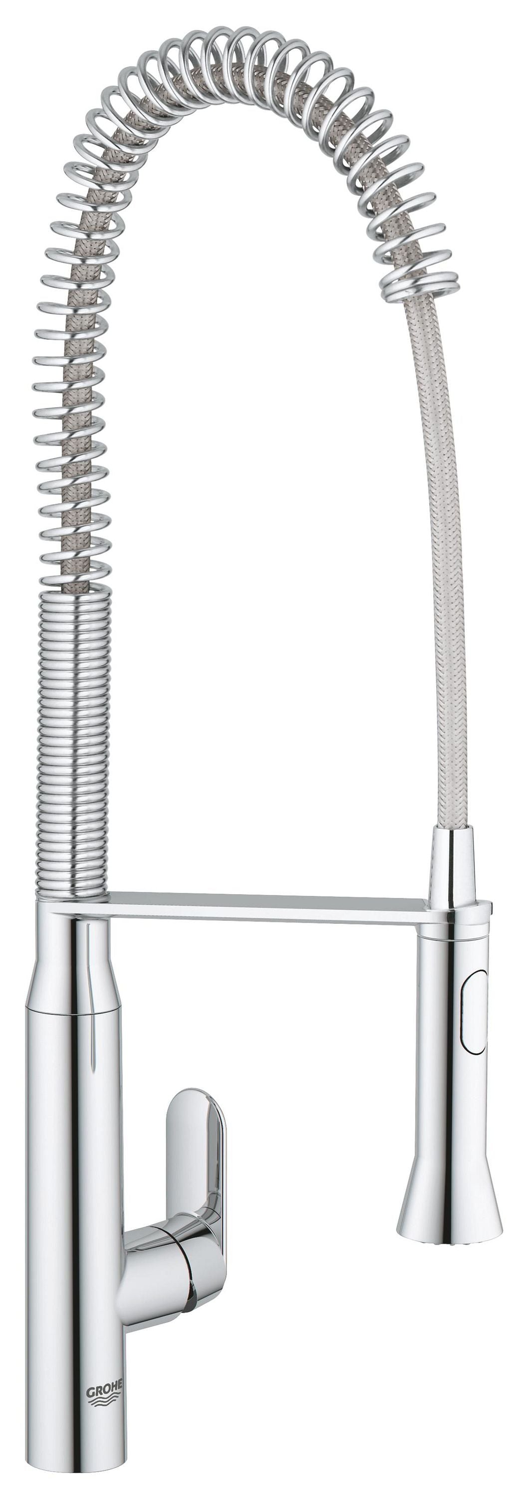 GROHE Einhebel-Spültischbatterie K7® hoch mit herausziehbarer Profibrause chrom