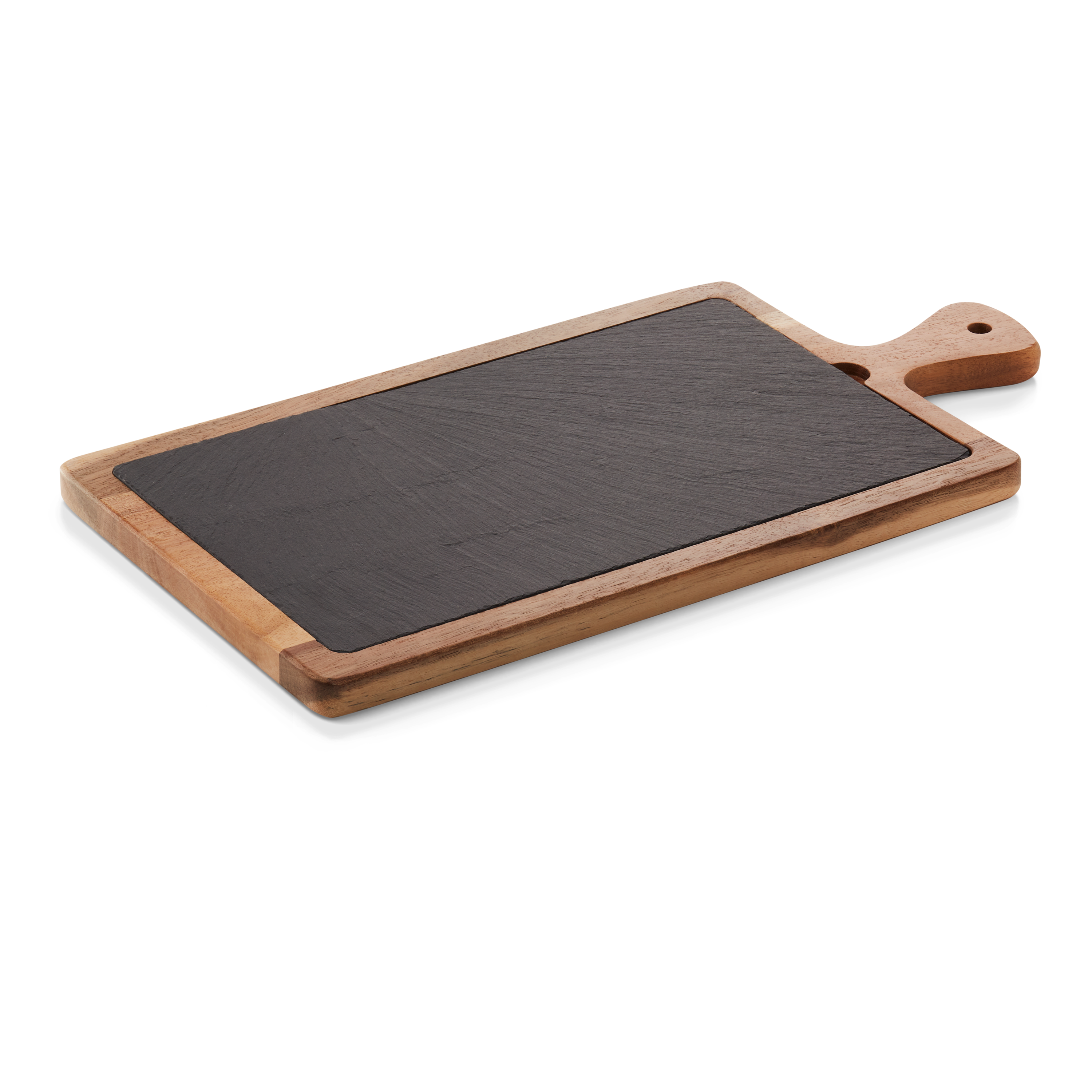WAS Germany Servierbrett, Akazienholz und Naturschiefer, Serie: SLATE & SERVE, 40,5x20x1,5cm (3318041)