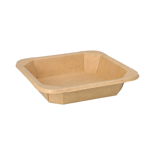 Papstar 4x 25 Lunchboxen, Pappe eckig 500 ml 3,3 cm x 16,2 cm x 16,2 cm braun