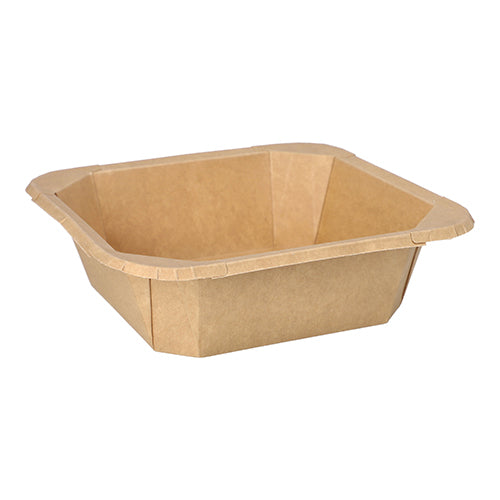 Papstar 4x 25 Lunchboxen, Pappe eckig 1000 ml 5,2 cm x 18 cm x 18 cm braun