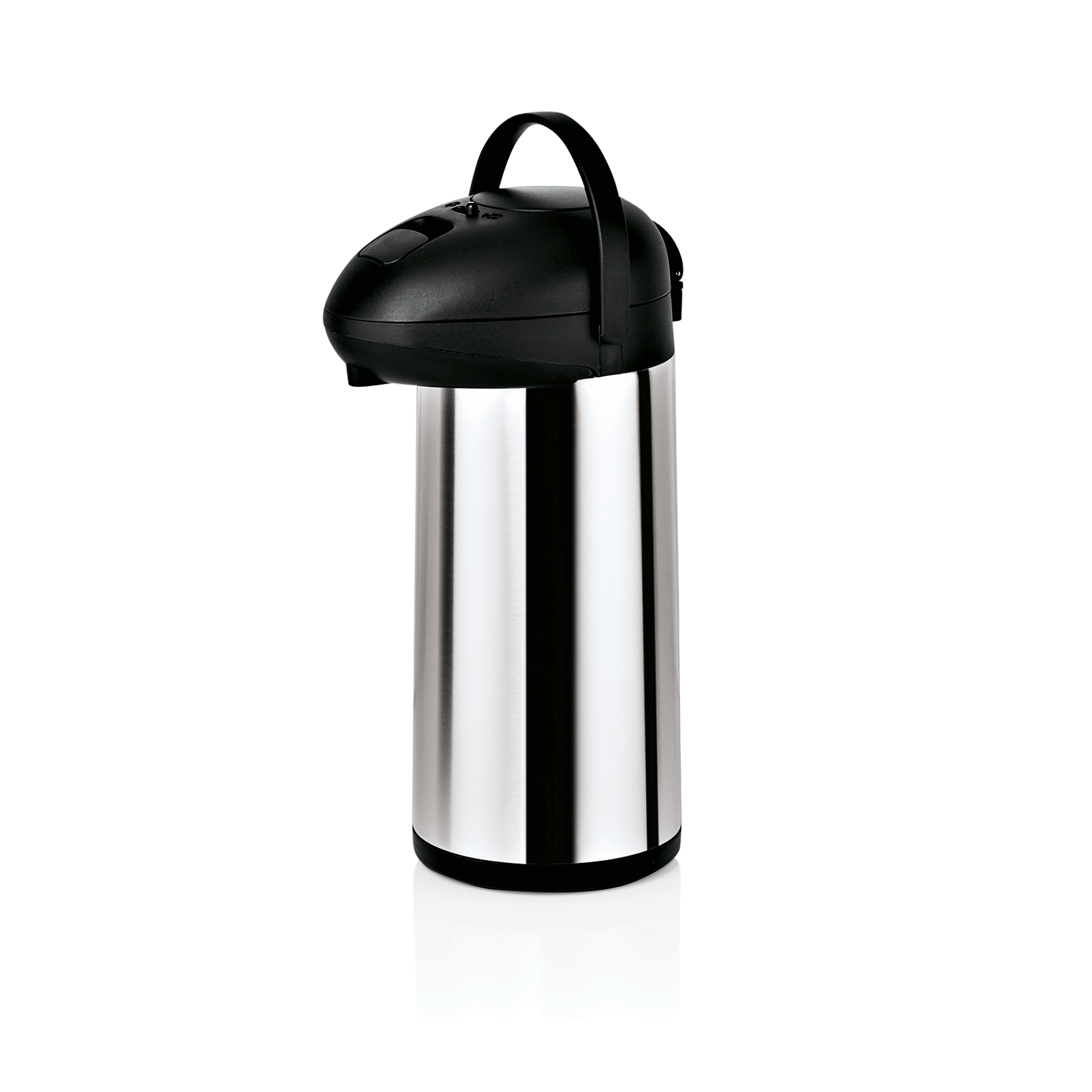 WAS Germany 1x Pump Isolierkanne, 5 ltr., Ø 16,5, Höhe 43 cm, doppelwandig, Chromnickelstahl  (3908500)