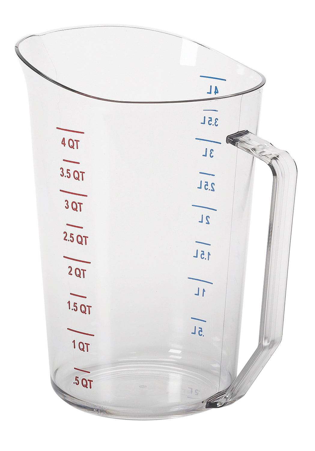 Cambro Camwear® Polycarbonat Messbecher 4 Liter, mit Messskala, durchsichtig, 1 Stück im Karton - 400MCCW135