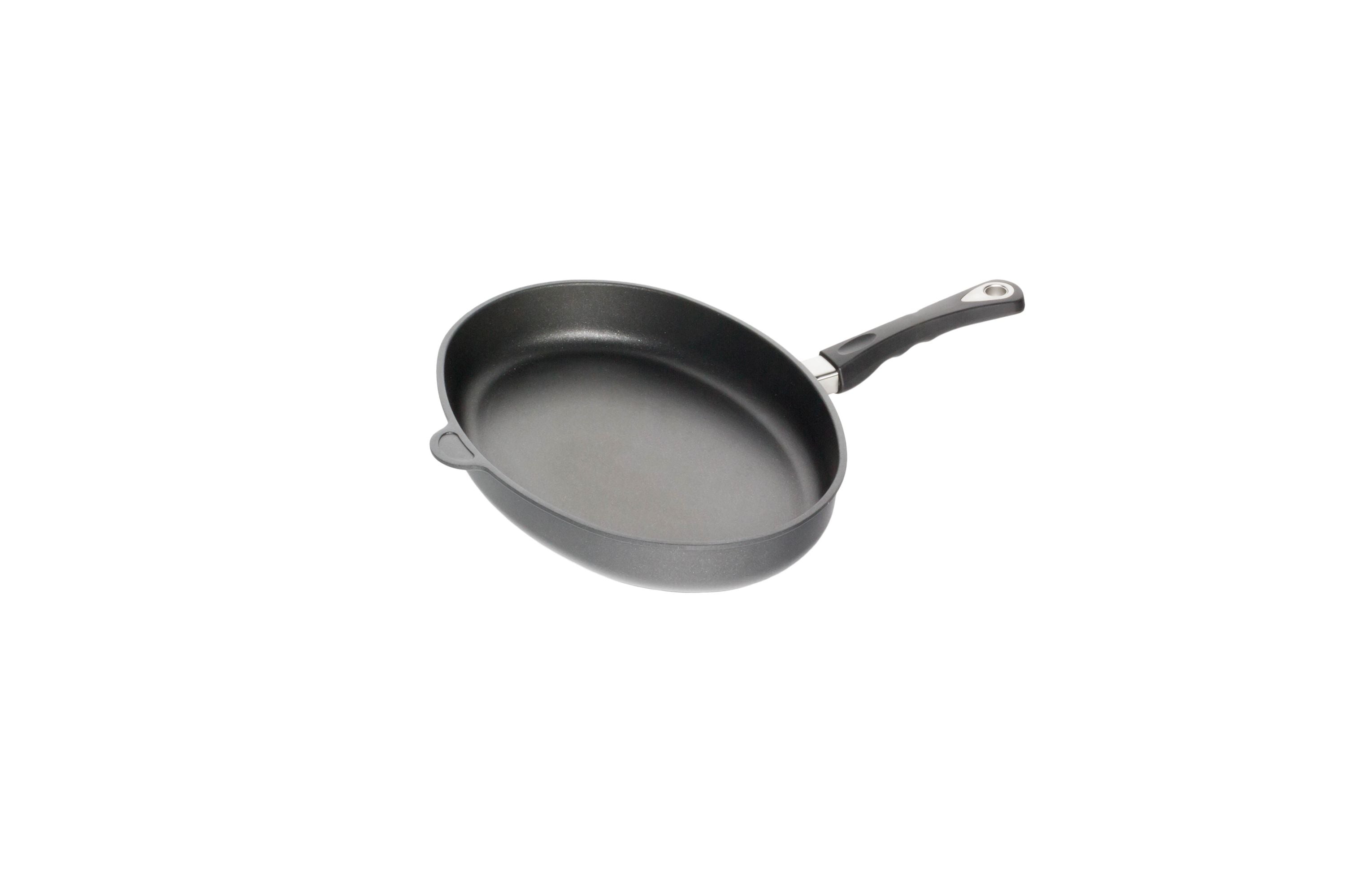 AMT Fischpfanne (Mit glattem Boden), Aluminiumguss, Schwarz, 35x24cm, 41x27cm