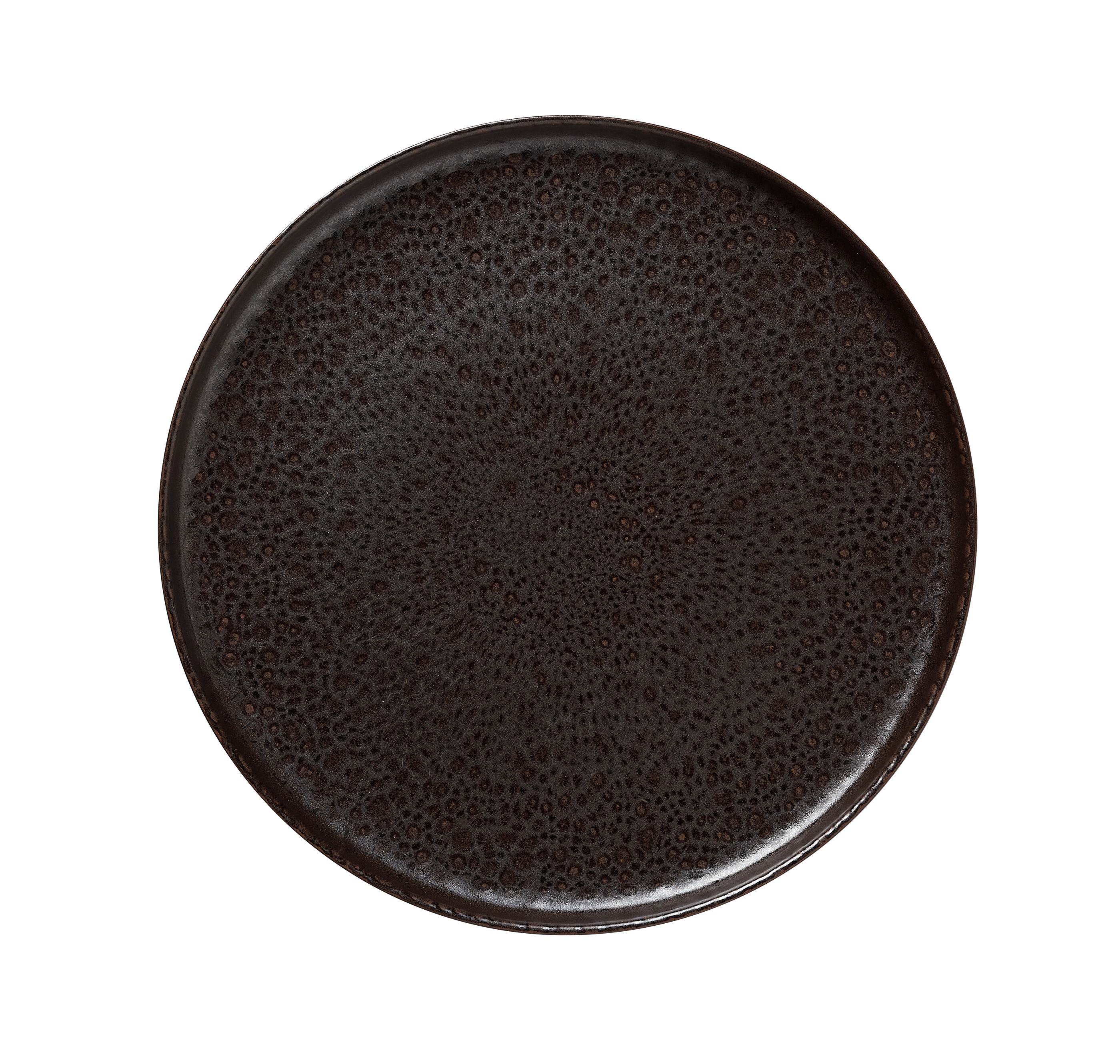 WAS Germany 4x Teller Set ROCKZZERO, Steinzeug, Metallic Brown, flach, Durchmesser:33cm (452001033)