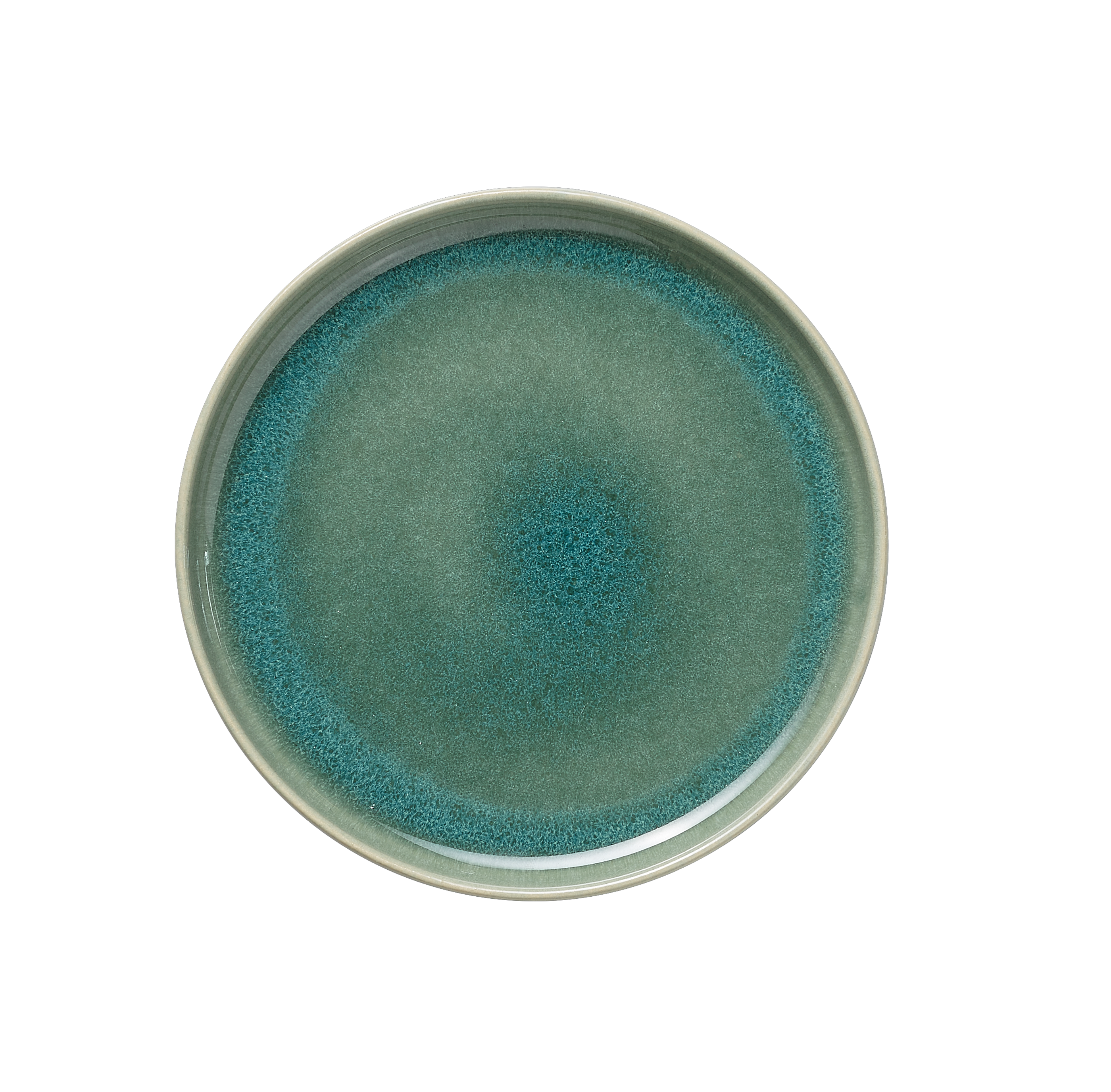 WAS Germany 6x Teller Set ROCKZZERO, Steinzeug, Myrtle Green, flach, Durchmesser:17,5cm (452301017)