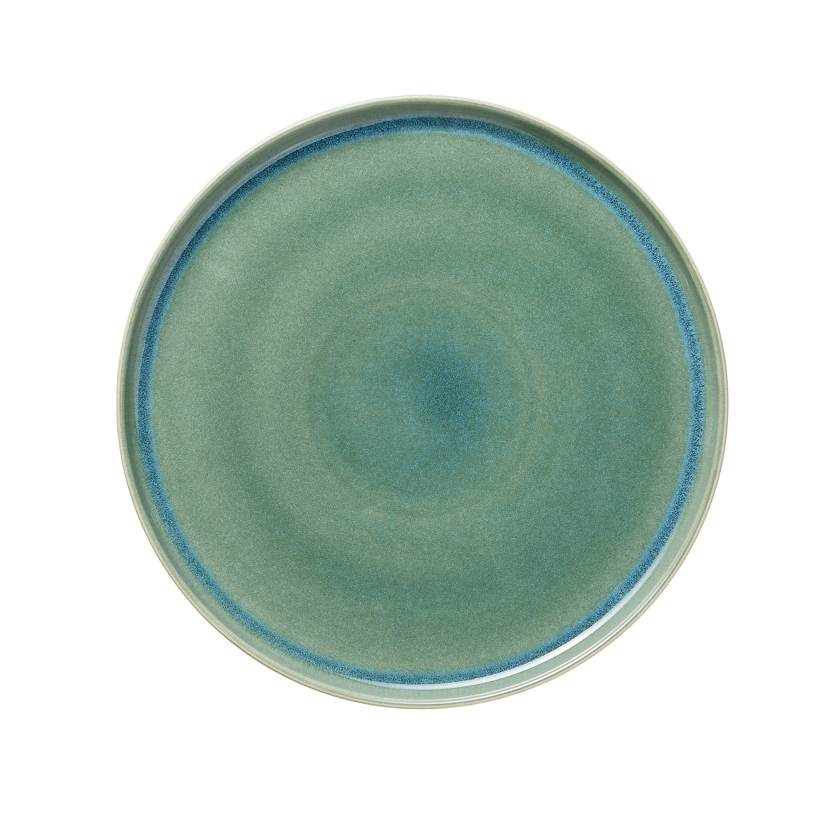 WAS Germany 4x Teller Set ROCKZZERO, Steinzeug, Myrtle Green, flach, Durchmesser:33cm (452301033)