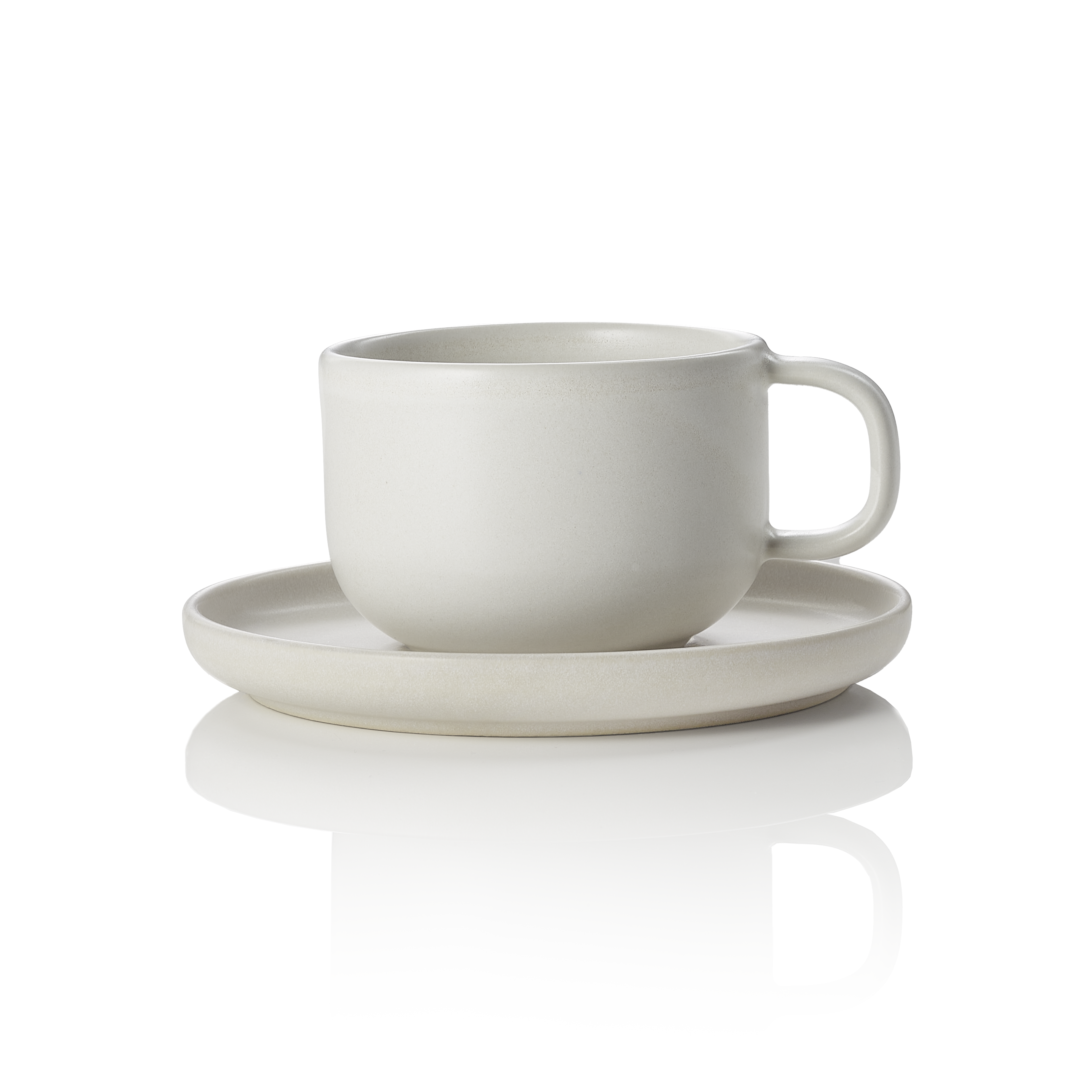 WAS Germany 6x Ober- und Untertasse Set ROCKZZERO, 220 ml, light rock, Steinzeug  (452405027)