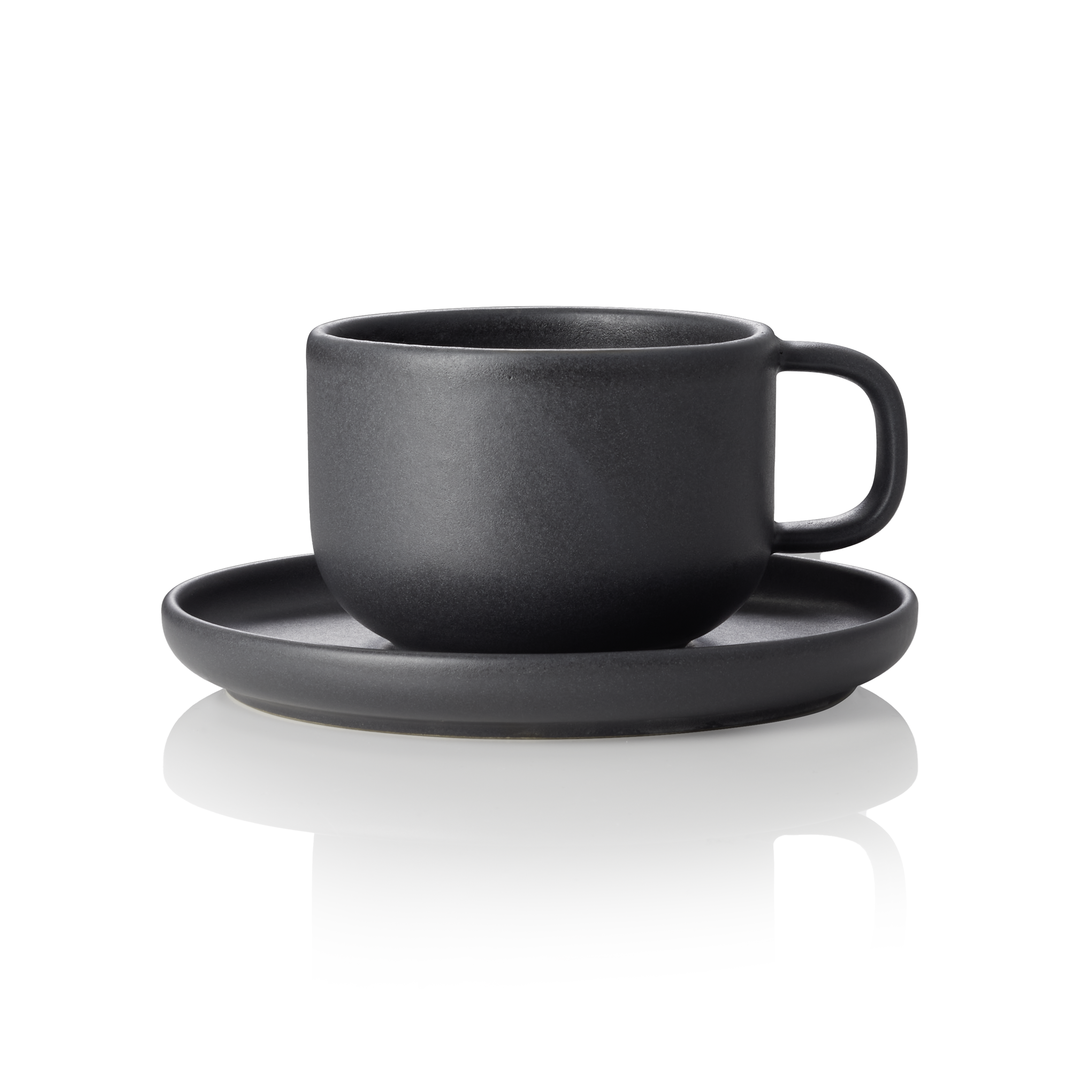 WAS Germany 6x Ober- und Untertasse Set ROCKZZERO, 220 ml, midnight, Steinzeug  (452505027)