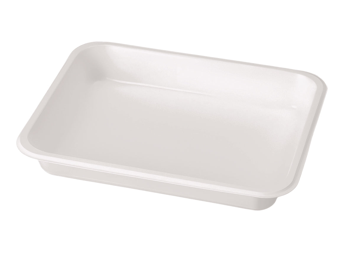 500x Menüschalen, Polypropylen, Weiß, Ungeteilt, Inhalt: 920ml, 227x178x30mm