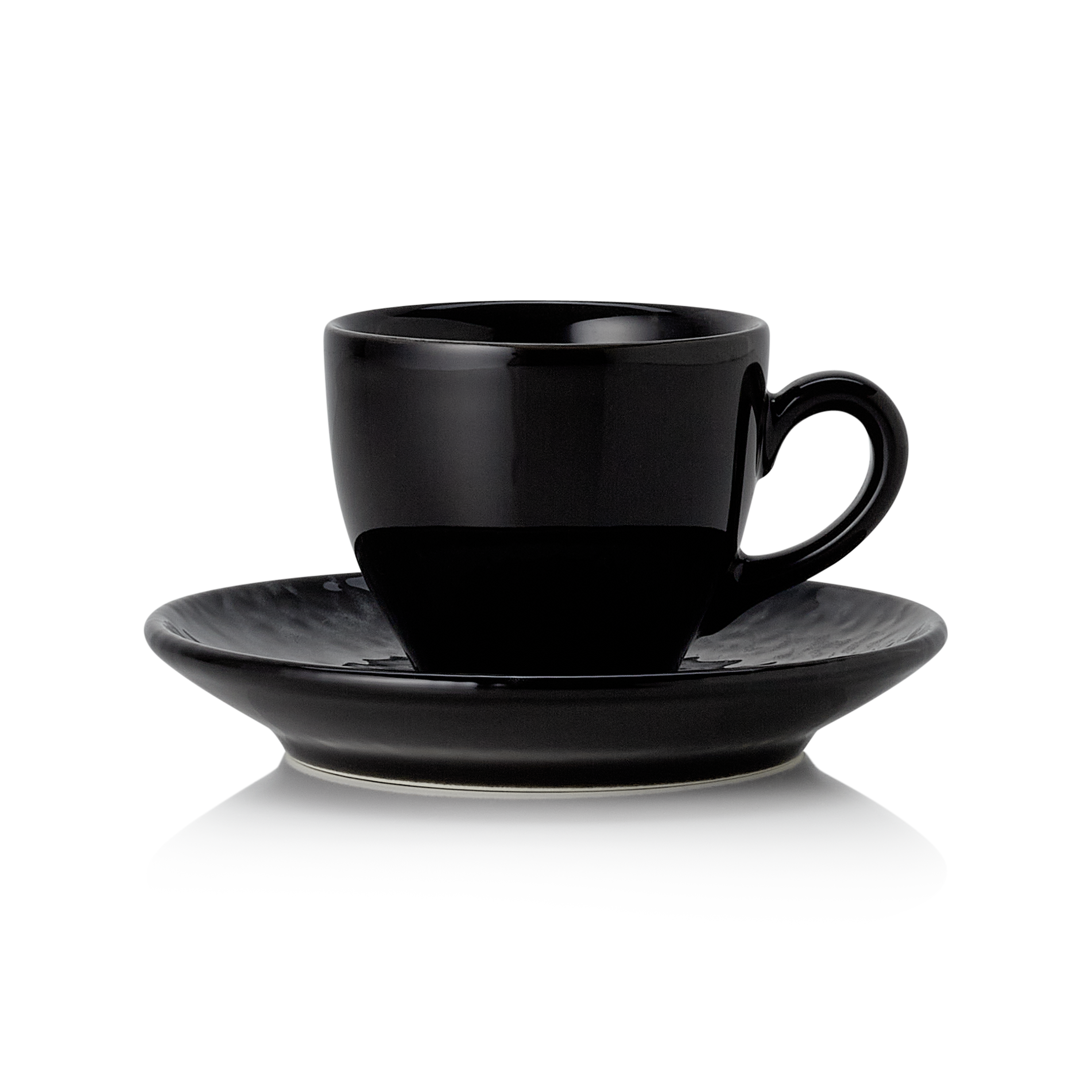 WAS Germany 6x Espresso- und Untertasse, Porzellan, Schwarz, Serie: VIDA, Inhalt: 90ml   (4880909)