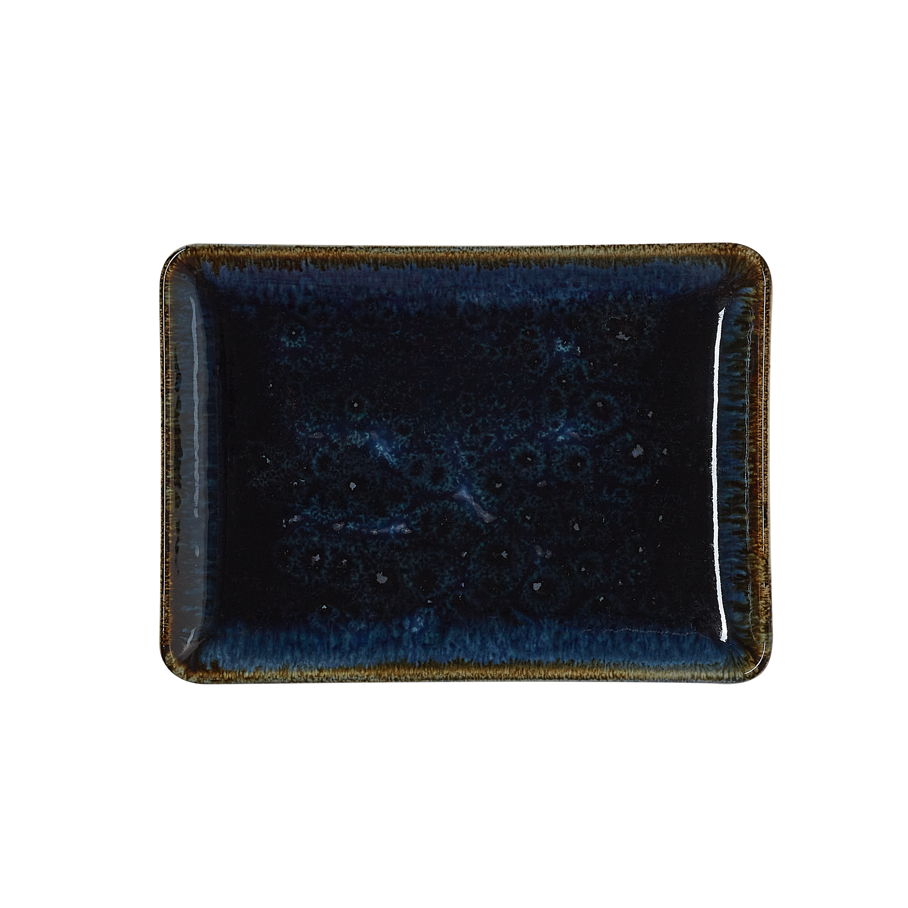 WAS Germany 6x Teller Set VIDA DARK OCEAN, Porzellan, flach, LxB:18x13cm (4881218)