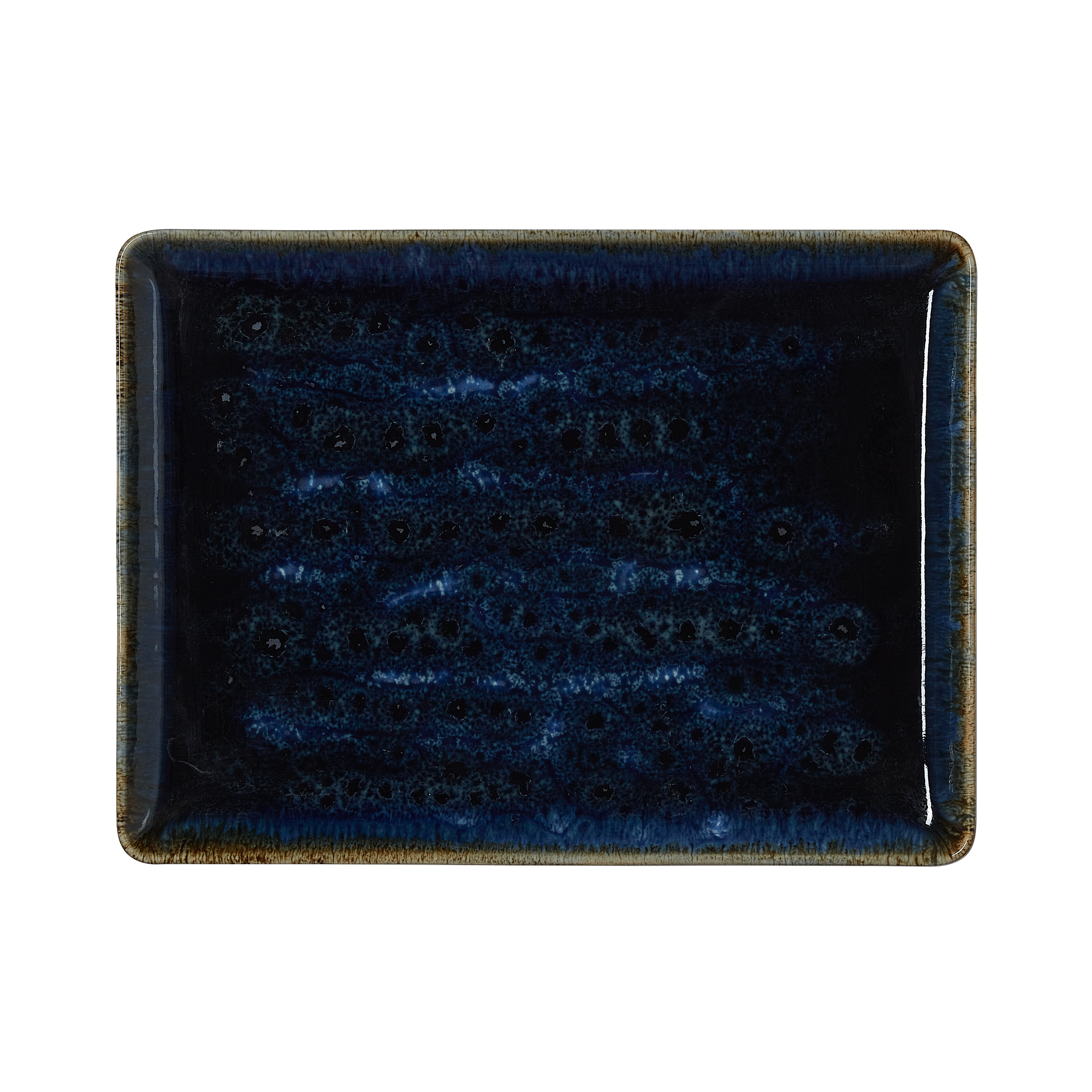 WAS Germany 6x Teller Set VIDA DARK OCEAN, Porzellan, flach, LxB:27x20cm (4881227)
