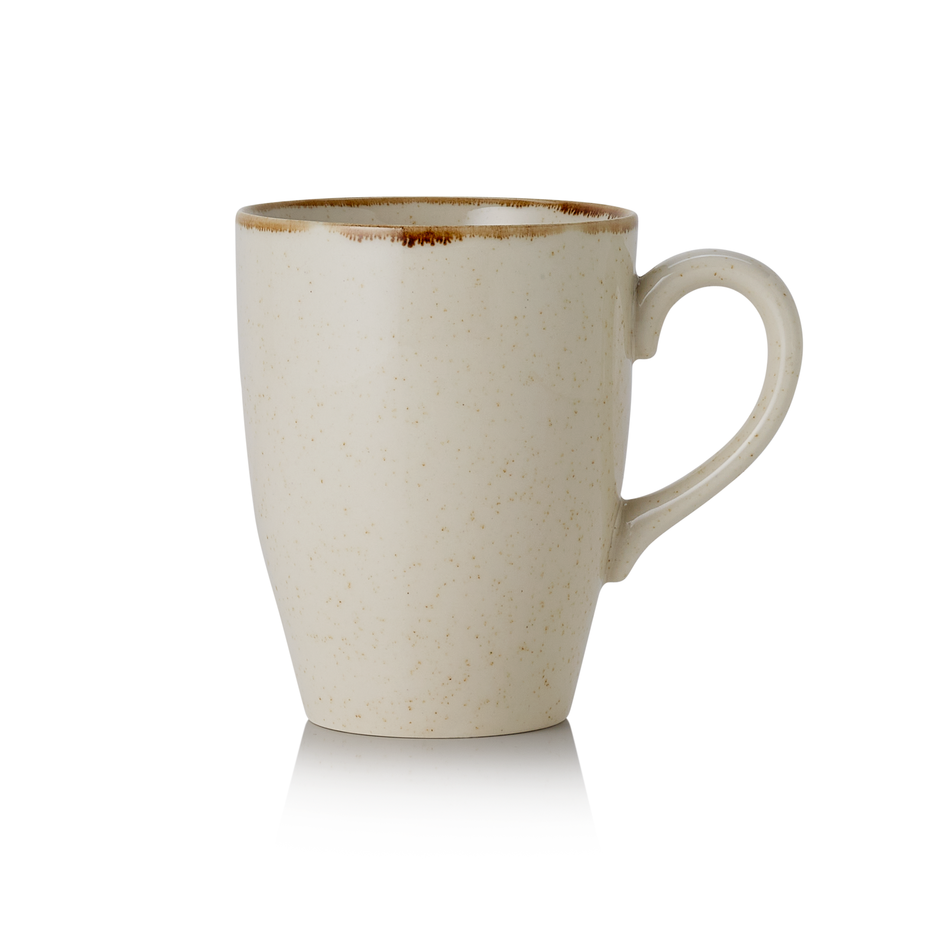 WAS Germany 6x Becher, Porzellan, Sand, Serie: SMILLA SAND, Inhalt: 350ml (4887735)