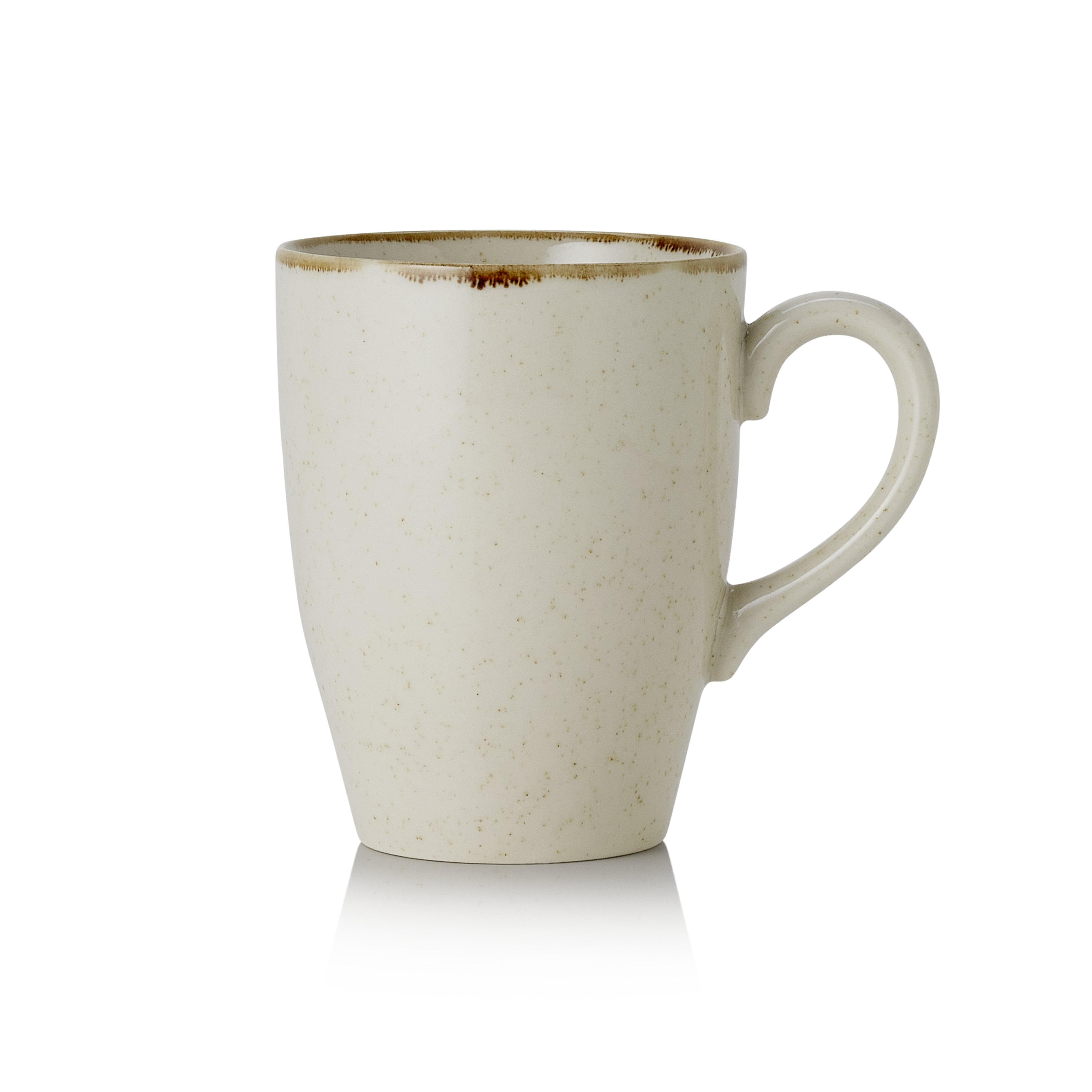 WAS Germany 6x Becher, Porzellan, Sand, Serie: SMILLA SAND, Inhalt: 350ml (4887735)