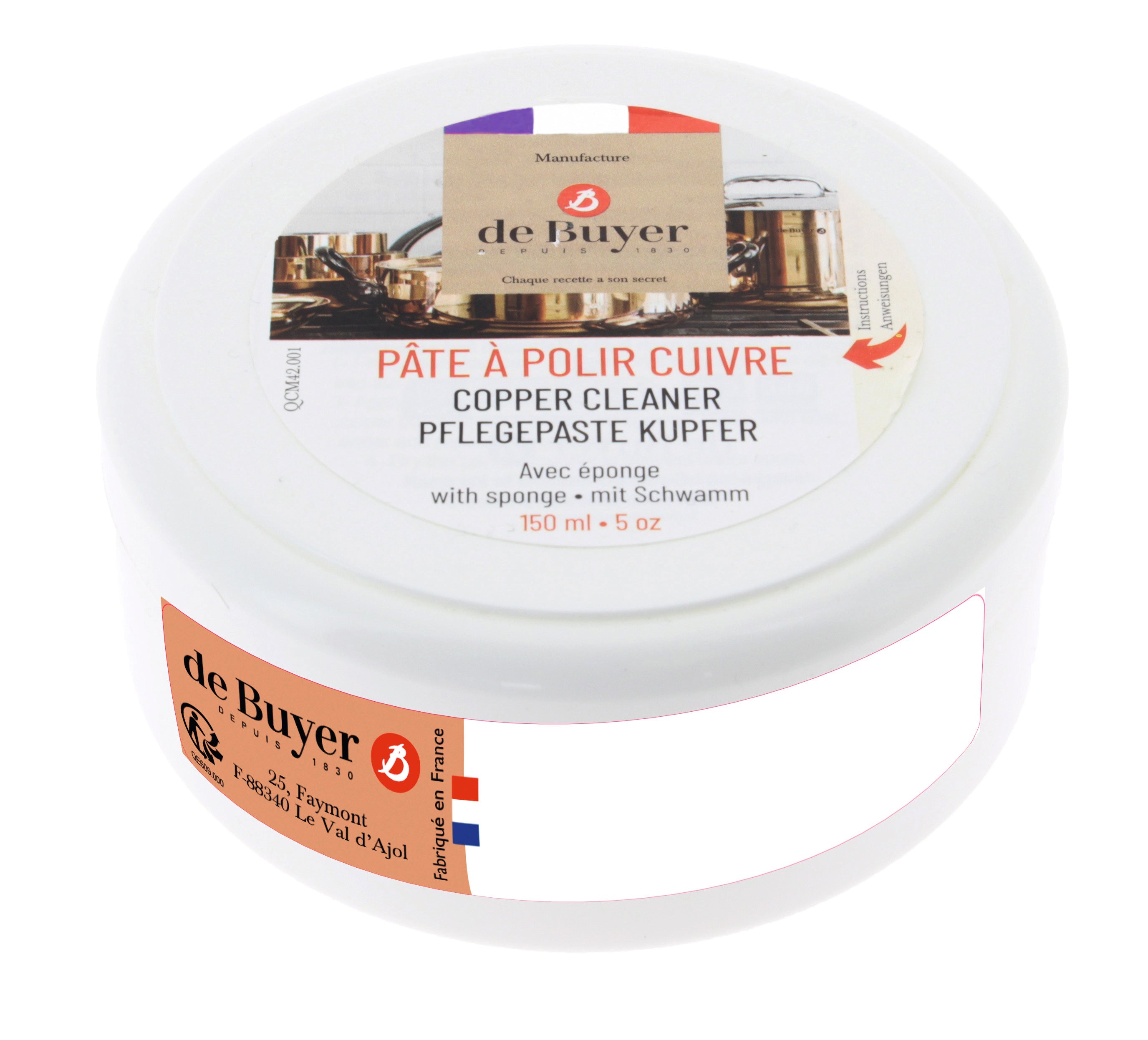 de Buyer 6x PFLEGEPASTE FUR KUPFER 150 ML