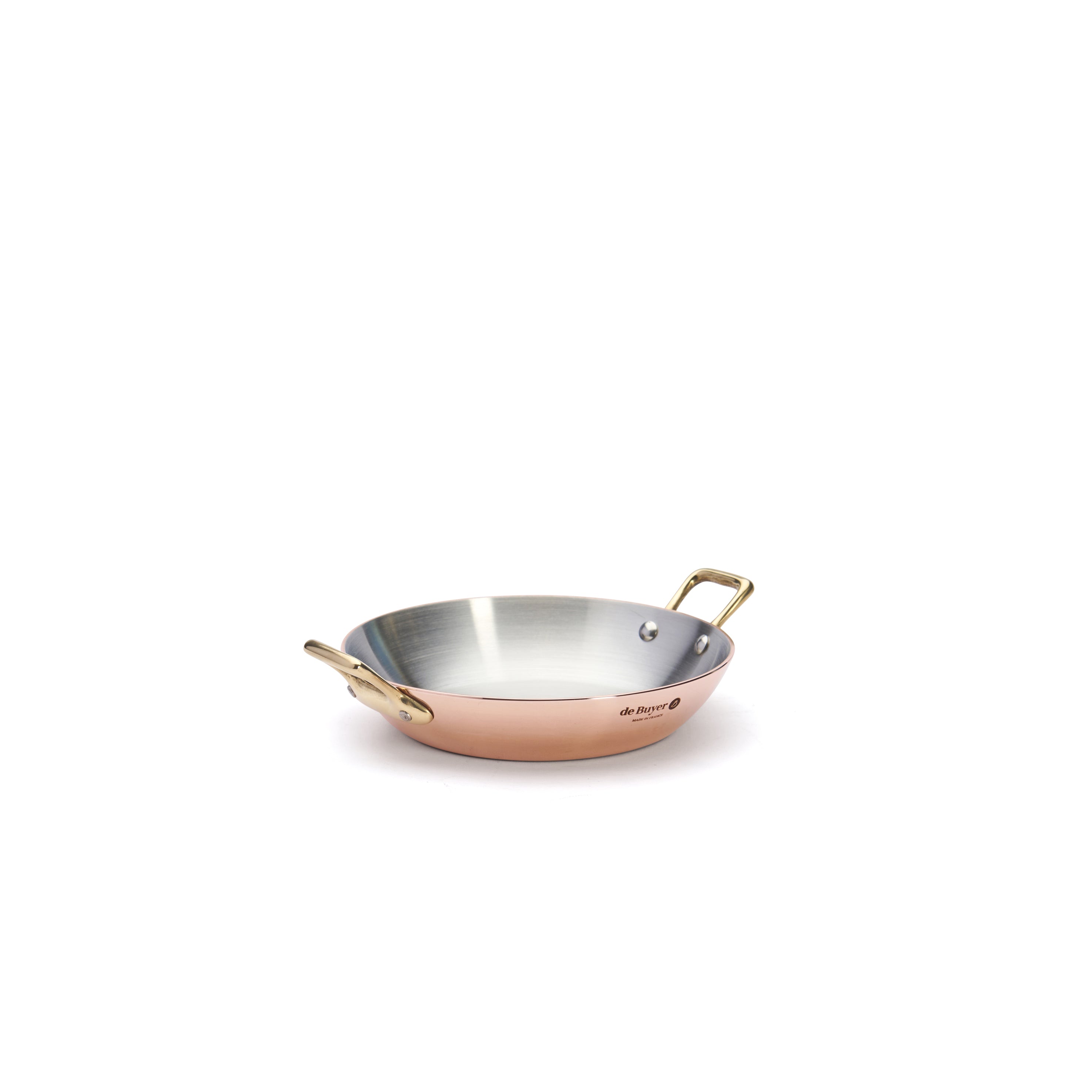 de Buyer SERVIERPFANNE MIT 2 MESSINGGRIFFEN Ø 16CM INOCUIVRE