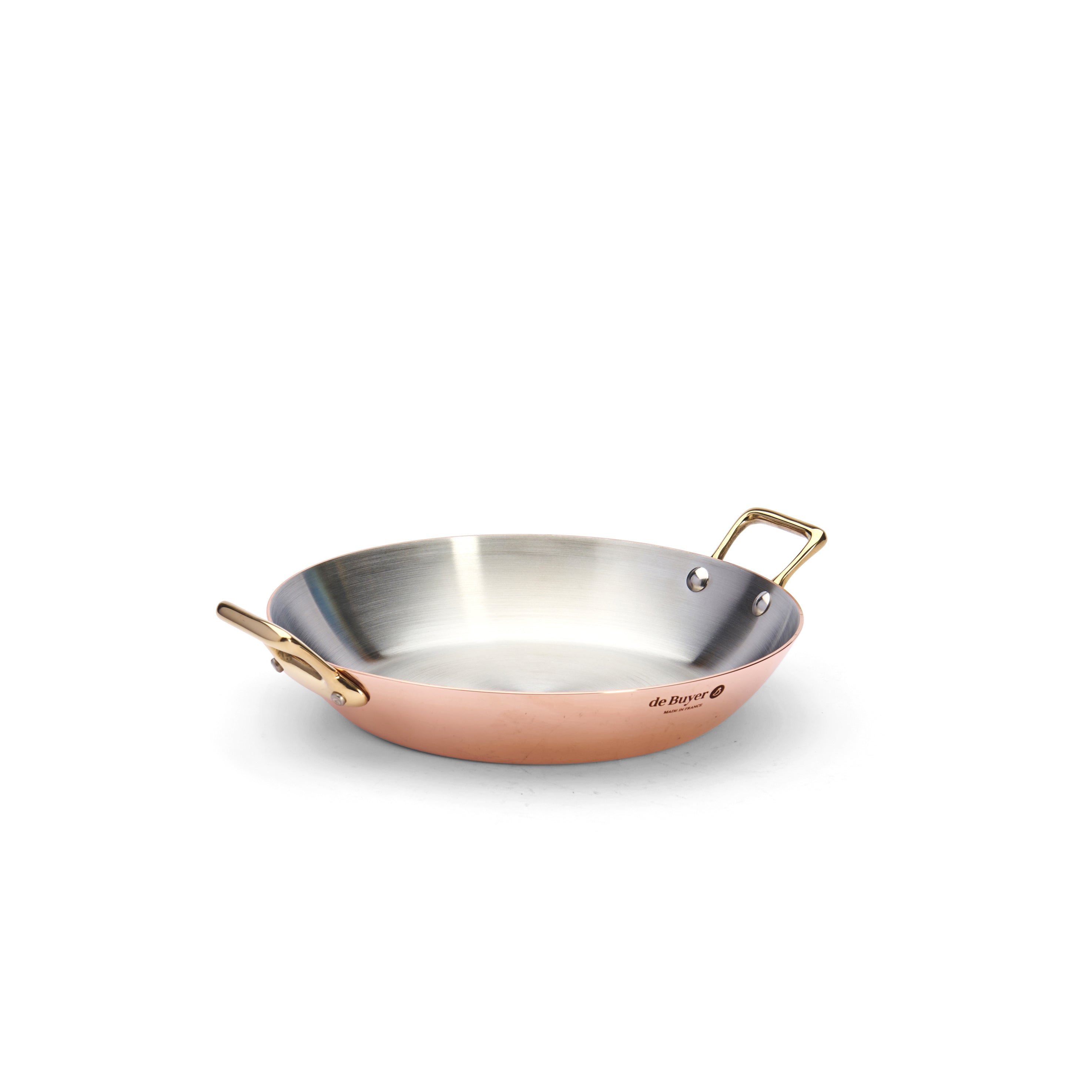 de Buyer SERVIERPFANNE MIT 2 MESSINGGRIFFEN Ø24CM INOCUIVRE