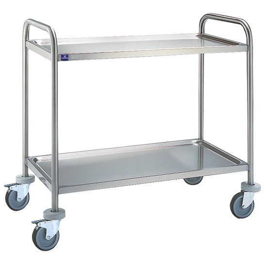 Ristormarkt Service-Wagen aus Edelstahl mit 2 Ebenen 780x430 mm
