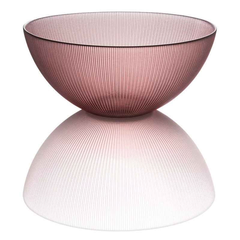 WMF 2x Schale "L", Glas, Serie: STYLE LIGHTS, Rose, Inhalt: 2,5L, Durchmesser: 25cm, Höhe: 10,5cm
