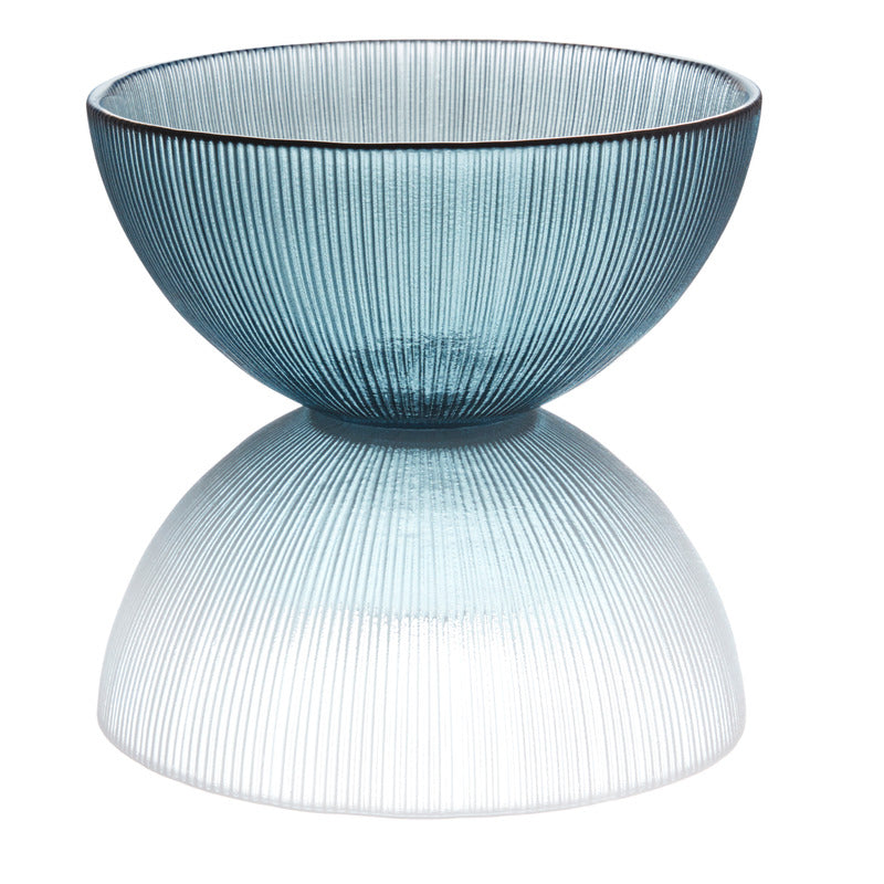 WMF 4x Schale "M", Glas, Serie: STYLE LIGHTS, Blaugrün, Inhalt: 500ml, Durchmesser: 15cm, Höhe: 7,5cm