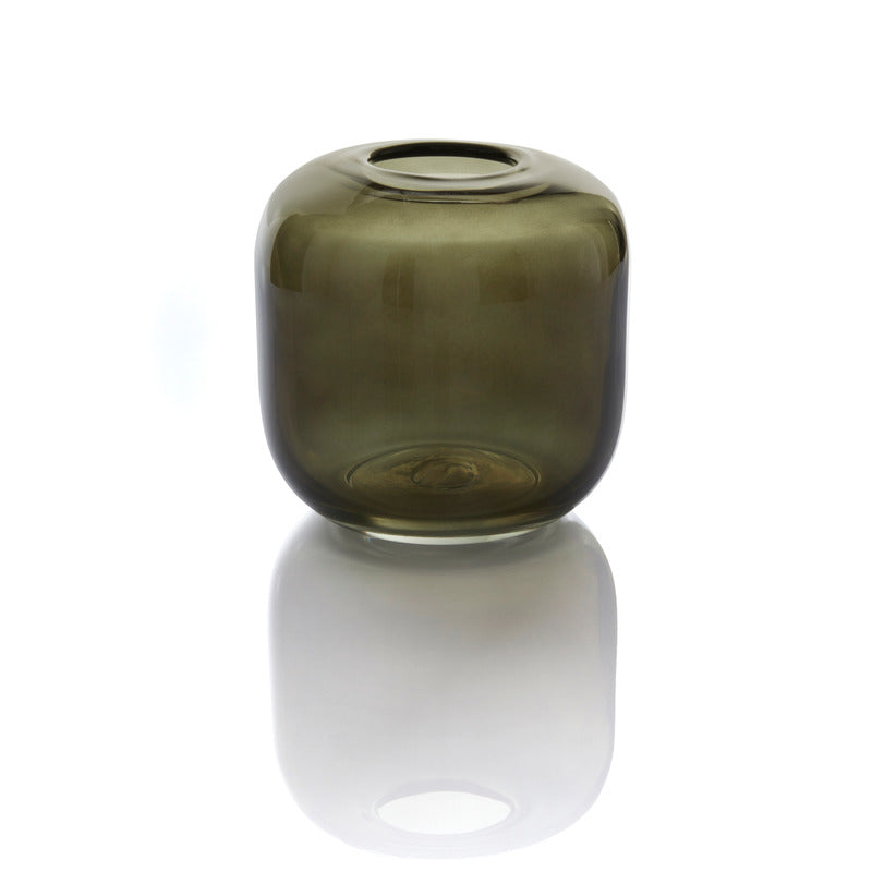 WMF Glasvase, Serie: STYLE LIGHTS, Moossgrün, Durchmesser: 15,5cm, Höhe: 15cm