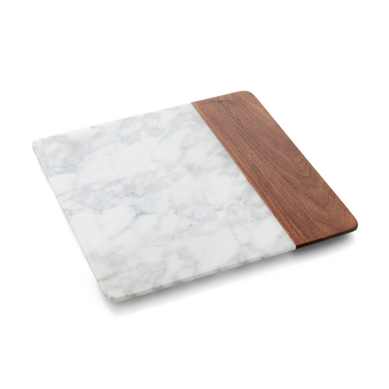 WMF Platte, Marmor und Holz, Serie: STYLE LIGHTS, Weiß und Braun, 25,4x25cm