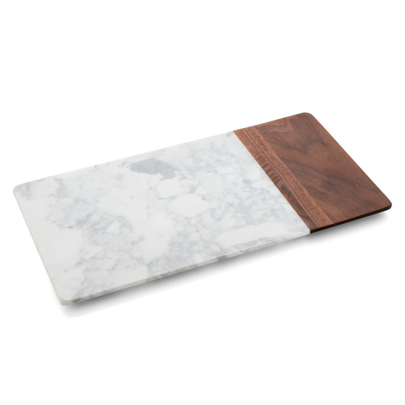 WMF Platte, Marmor und Holz, Serie: STYLE LIGHTS, Weiß und Braun, 38,1x20cm