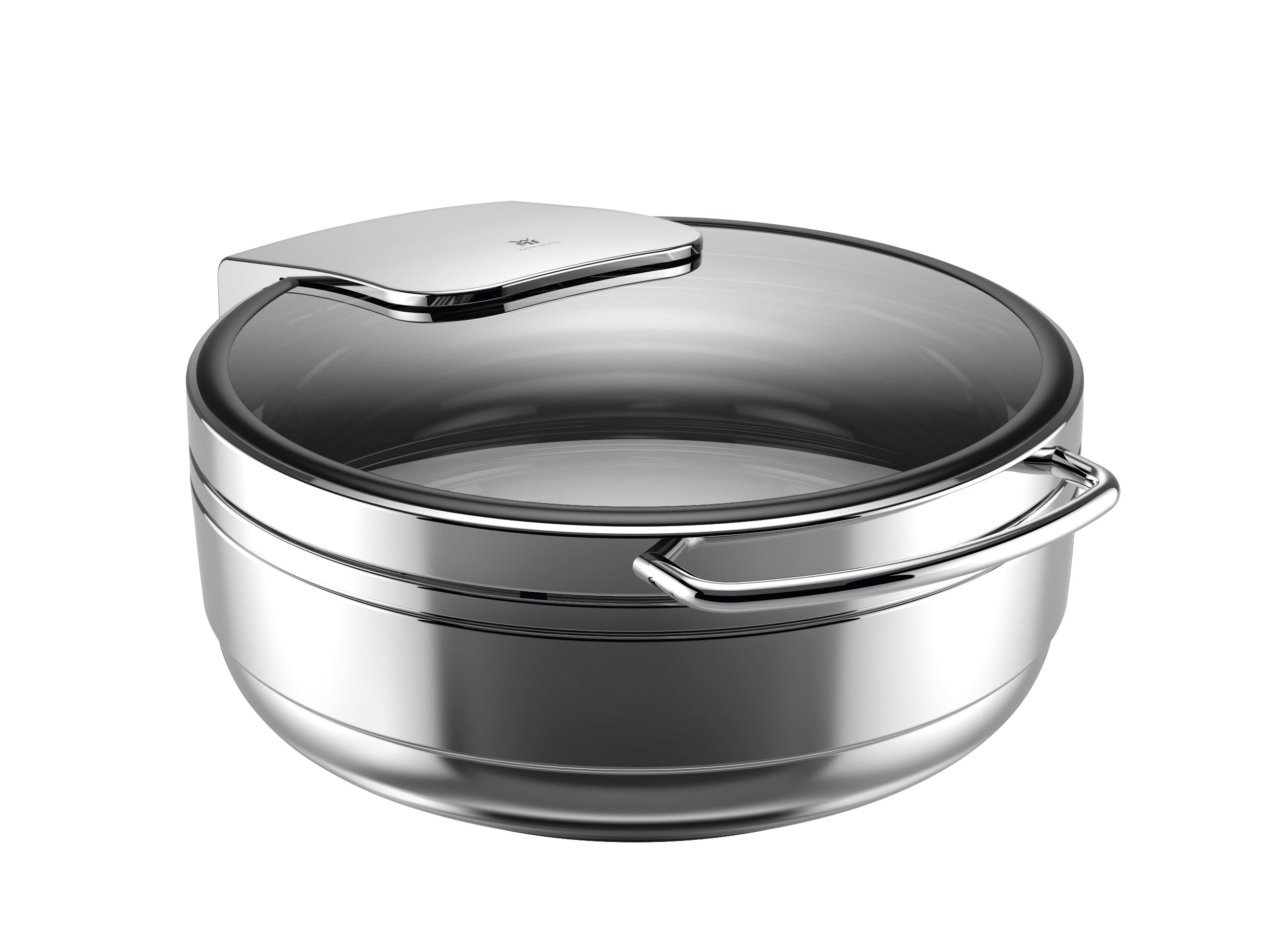 WMF Chafing Dish, Edelstahl und Glas, Serie: HOT & FRESH BASIC, Rund, Durchmesser: 39cm, Höhe: 19cm