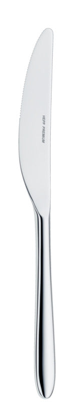 Hepp 12x Vorspeisen-/Dessertmesser (Monoblock), Chromstahl, Serie: ECCO, Länge: 221mm