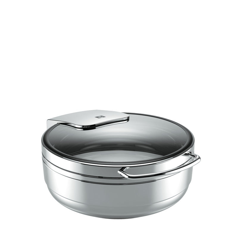Hepp Chafing Dish, Edelstahl und Glas, Serie: EXCELLENT, Rund, Durchmesser: 380mm, Höhe: 190mm