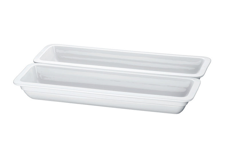 Hepp Porzellaneinsatz (GN2/4), Porzellan, Weiß, 530x160x65mm