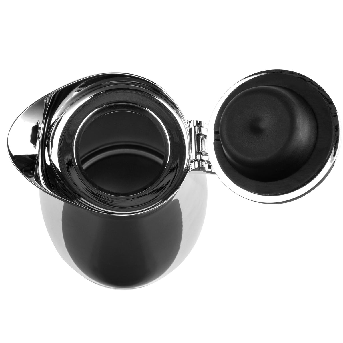 EMSA 2x Isolierkanne (Doppelwandig, mit Easy-Open Verschluss), Edelstahl 18/10, Silber, Serie: ELEGANZA, Inhalt: 300ml