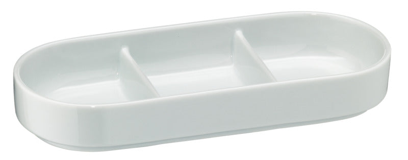 WMF Schale (3-geteilt), Porzellan, Serie: PURE, Weiß, 21x8,7x3,2cm