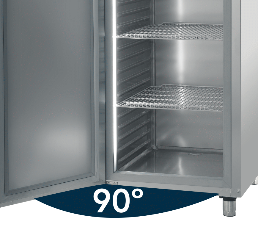 KBS Tiefkühlschrank (GN2/1 mit Umluftkühlung), Edelstahl, Silber, 0,750kW, 230V, 1332L, 1358x856x2119mm (TKU 1453)