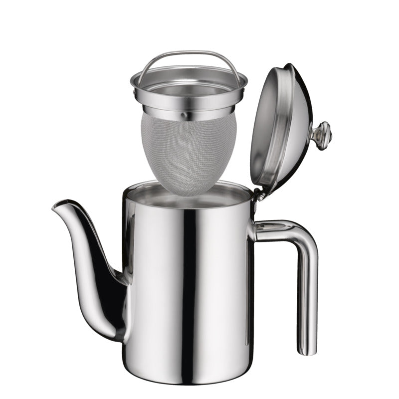 Hepp Teekanne (Doppelwandig) mit Sieb, Edelstahl, Inhalt: 600ml, Höhe: 166mm