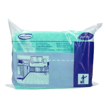 Diversey Suma Lavette - Küchenhygienetuch mit Keimstopp 6 x 25 Tücher (grün)