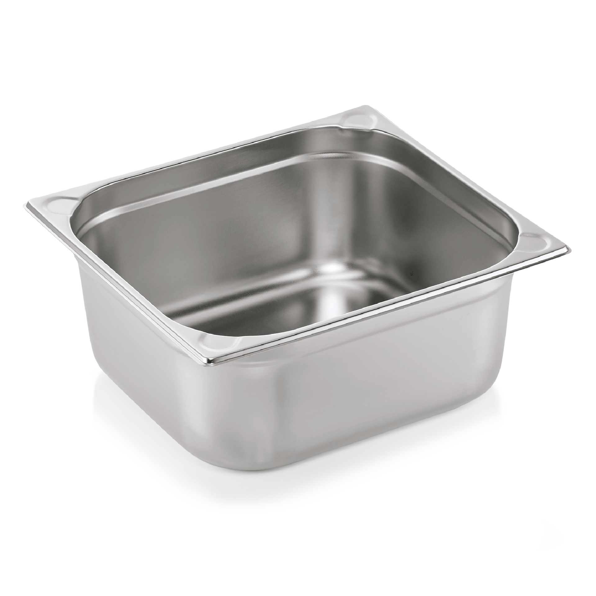 WAS Germany GN Behälter 2/3 mit U-Ecken, Serie:GN CORE, Chromnickelstahl, Höhe: 150 mm, 12,5 Liter (7623150)