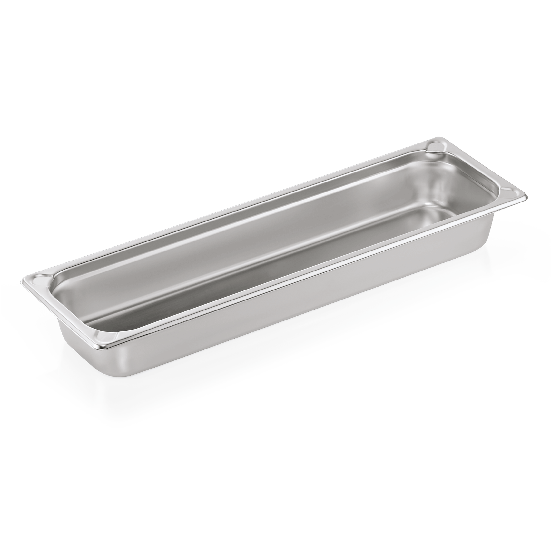 WAS Germany GN Behälter 2/4 mit U-Ecken, Serie:GN CORE, Chromnickelstahl, Höhe: 065 mm, 3,6 Liter (7624065)