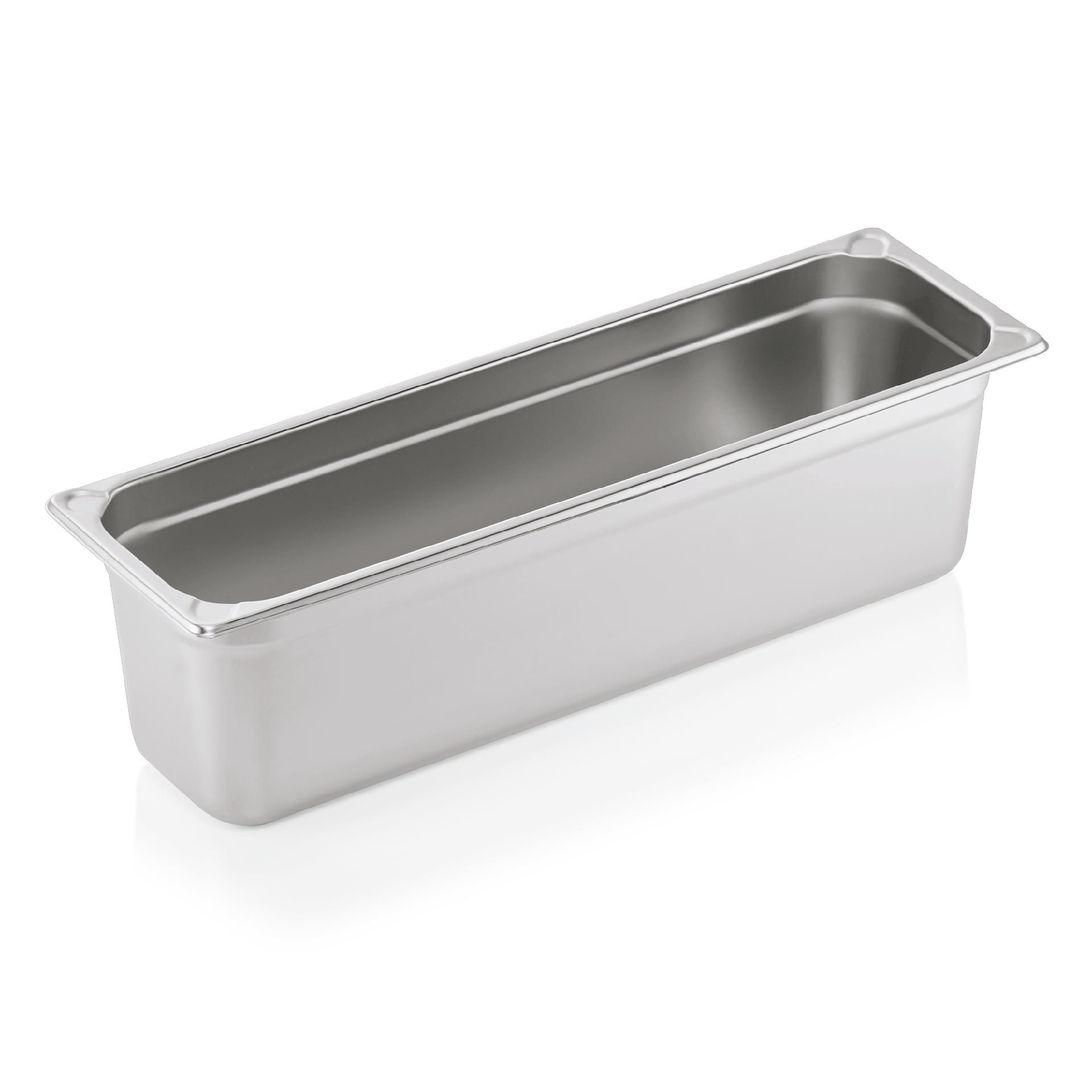 WAS Germany GN Behälter 2/4 mit U-Ecken, Serie:GN CORE, Chromnickelstahl, Höhe:150 mm, 8,5 Liter (7624150)