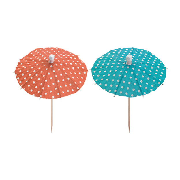 Papstar 20x 10 Deko-Picker 10 cm farbig sortiert "Eisschirmchen Dots"