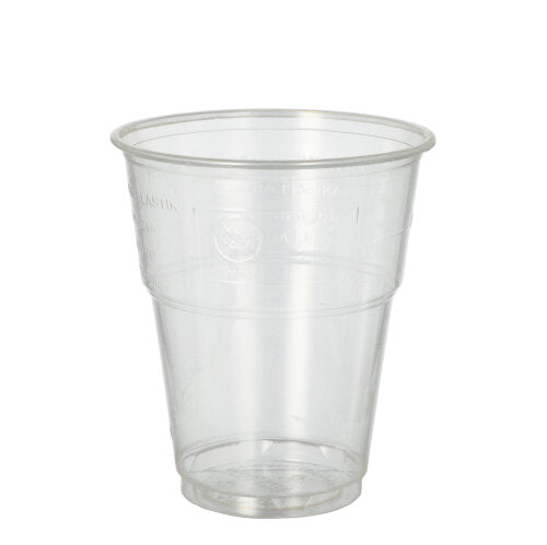 Papstar 12x 25 Kaltgetränkebecher, PLA "pure" 0,3 l Ø 9,5 cm · 11 cm glasklar mit Schaumrand