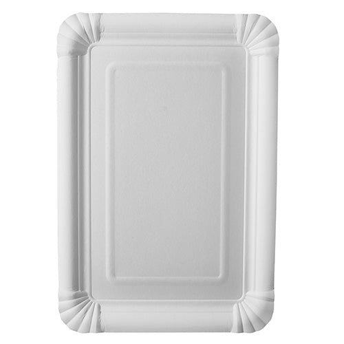 Papstar 15x 25 Teller, Pappe "pure" eckig 16,5 cm x 23 cm weiss
