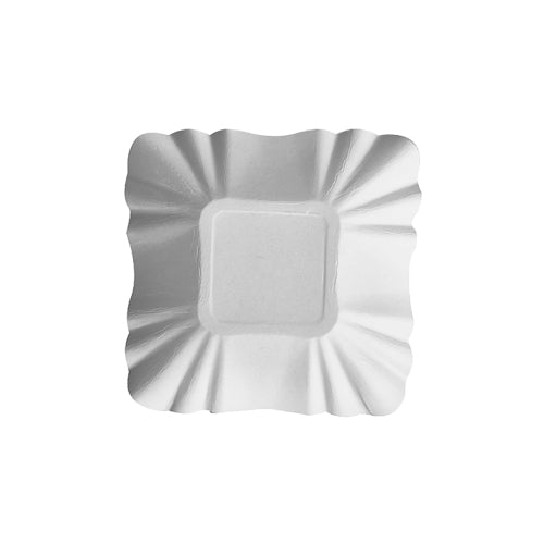 Papstar 2.000 Schalen, eckig, weiß, Material: Pappe, Serie: Pure, Maße: 9cm x 9cm x 3cm
