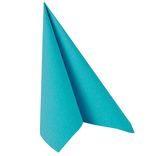 Papstar 160 Servietten "ROYAL Collection" 1/4-Falz 40 cm x 40 cm türkis