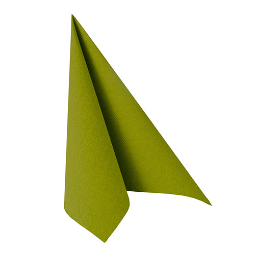Papstar 12x 20 Servietten "ROYAL Collection" 1/4-Falz 33 cm x 33 cm olivgrün