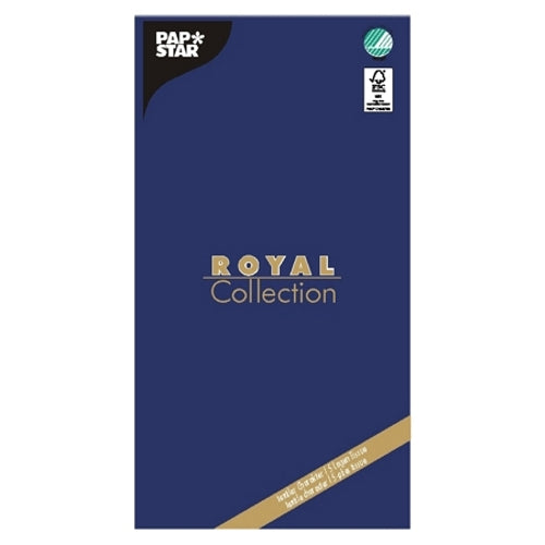 Papstar 10x Tischdecke, Tissue "ROYAL Collection" 120 cm x 180 cm dunkelblau